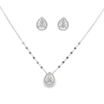 Load image into Gallery viewer, Mangalsutra With Earring in 925 Sterling Silver Rhodium Plated 9 inches
