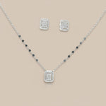 Load image into Gallery viewer, Mangalsutra With Earring in 925 Sterling Silver Rhodium Plated 9 inches
