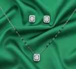 Load image into Gallery viewer, Mangalsutra With Earring in 925 Sterling Silver Rhodium Plated 9 inches
