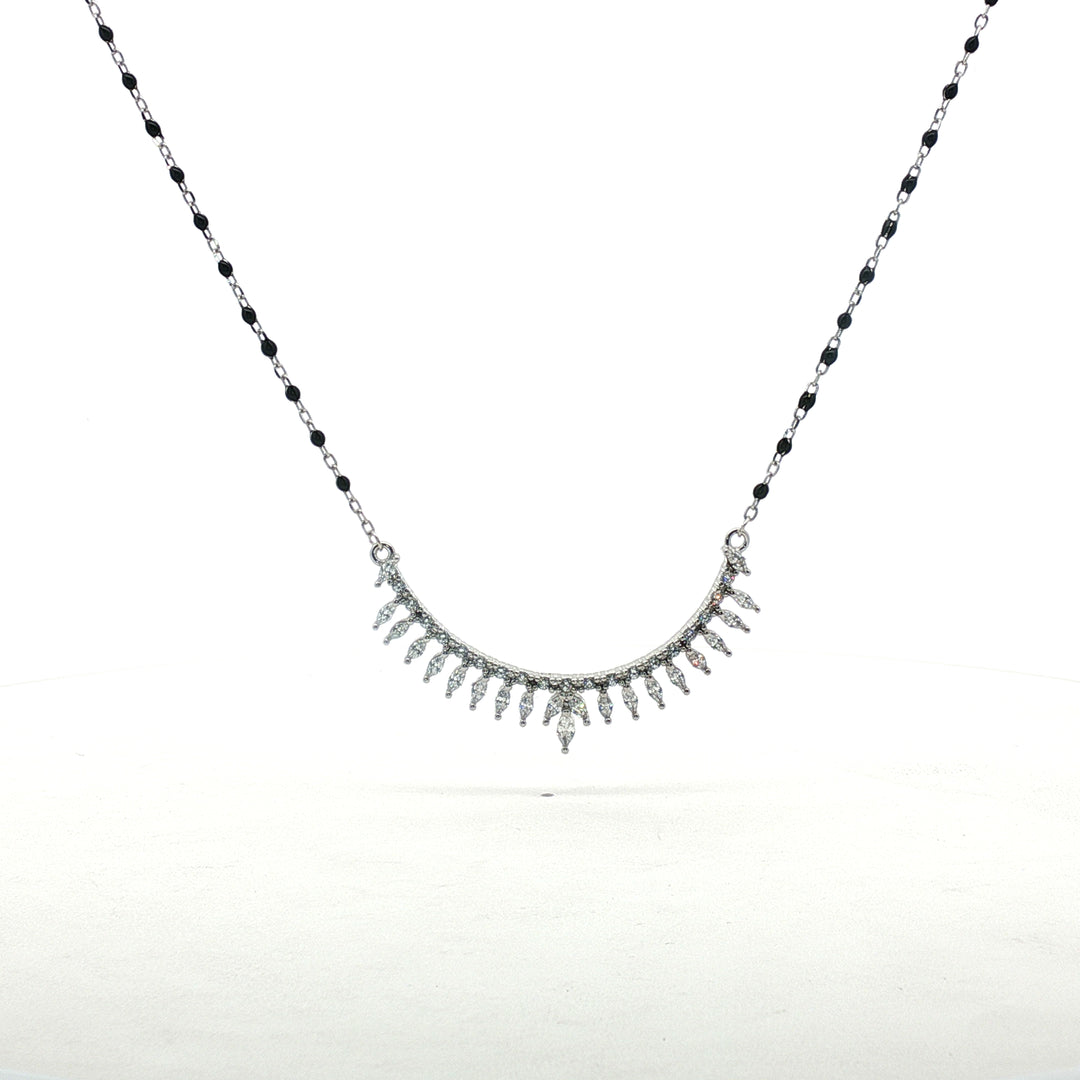 Stylish Mangalsutra in 925 Sterling Silver Rhodium Plated 18 inches