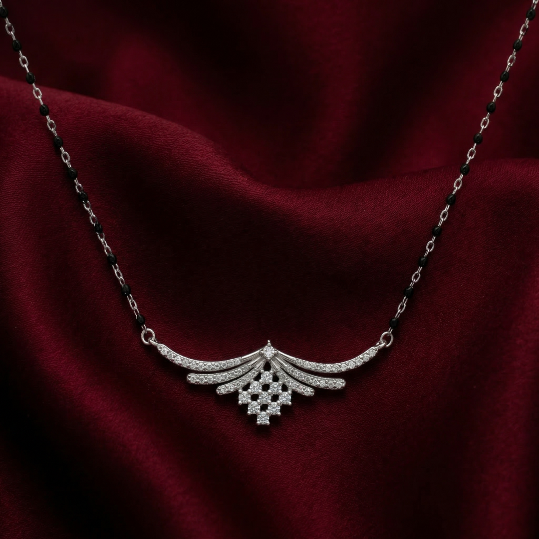 Traditional 925 Silver Suhaagn Mangalsutra with Modern Design