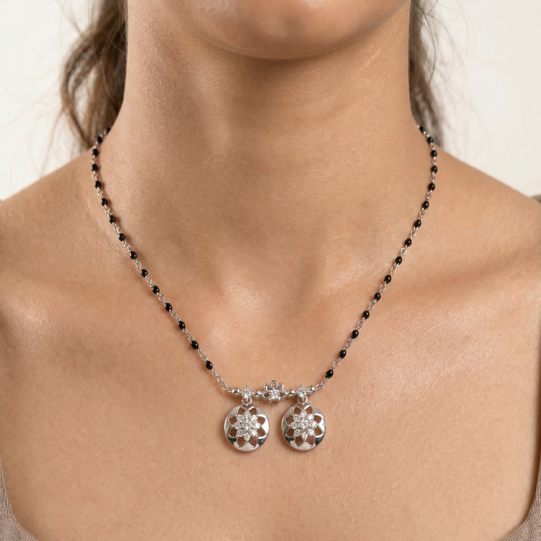 Elegant 925 Silver Antique Mangalsutra Perfect Traditional Look