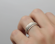 Eternity Band 925 Sterling Silver Men's Ring