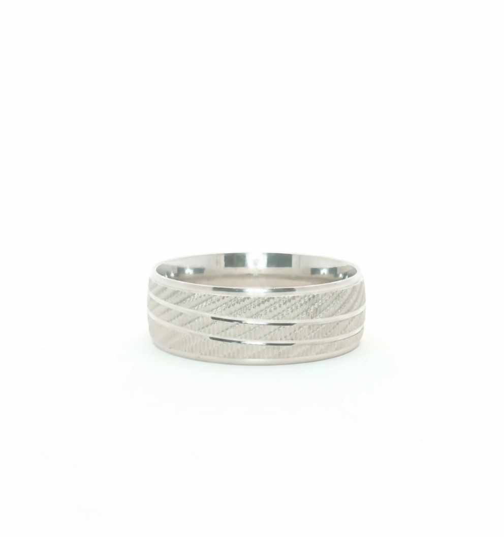 Eternity Band 925 Sterling Silver Men's Ring