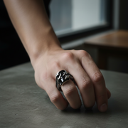 Black 925 Sterling Silver Men's Ring