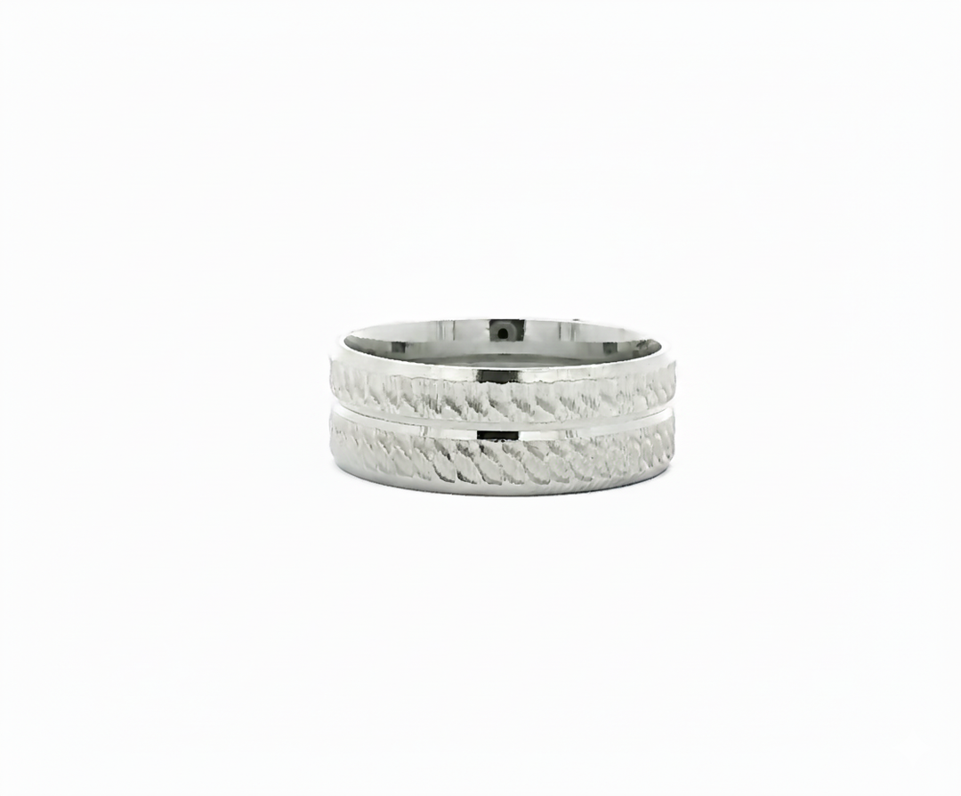 Eternity Band 925 Sterling Silver Men's Ring
