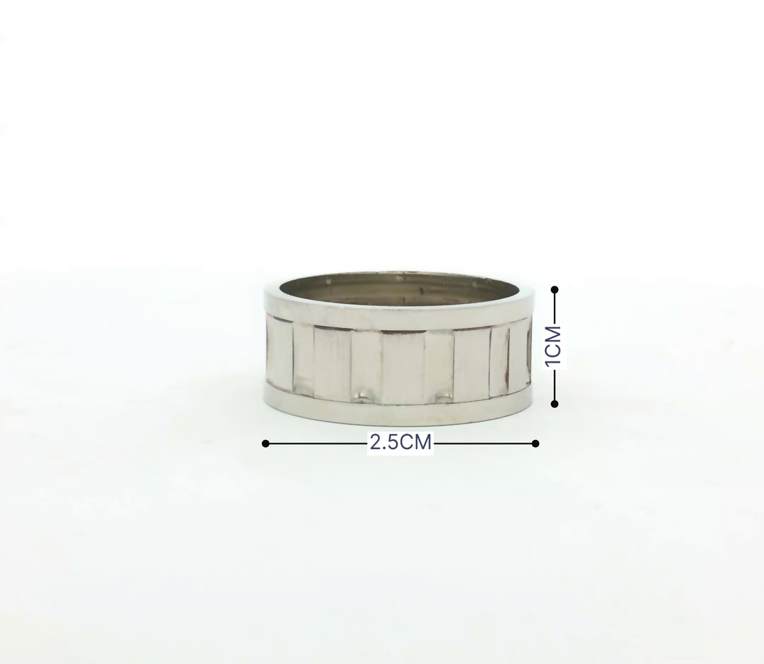 Eternity Band 925 Sterling Silver Men's Ring