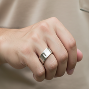 Eternity Band 925 Sterling Silver Men's Ring