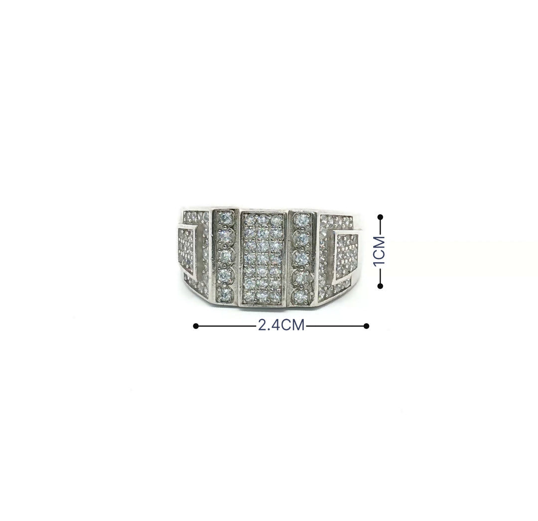 Triad Celtic 3 Tone 925 Sterling Silver Men's Ring