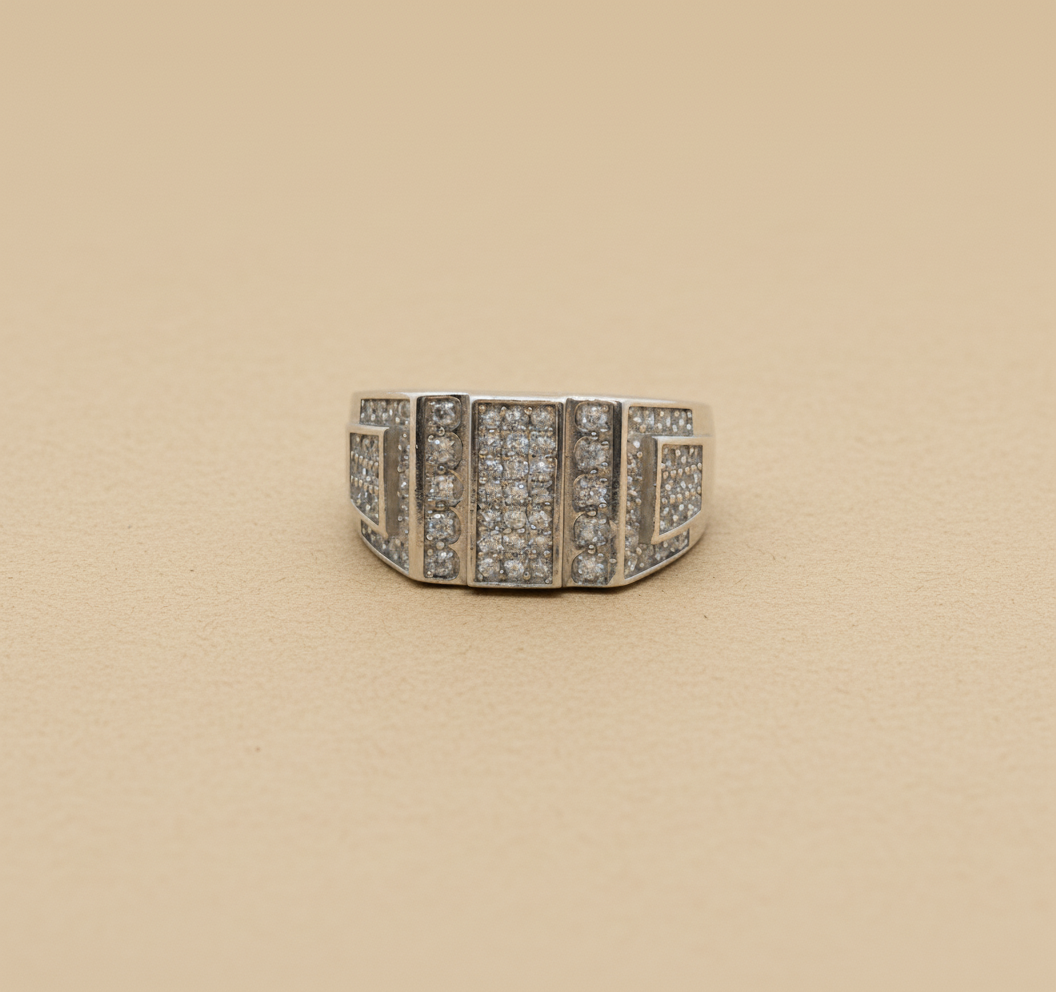 Triad Celtic 3 Tone 925 Sterling Silver Men's Ring