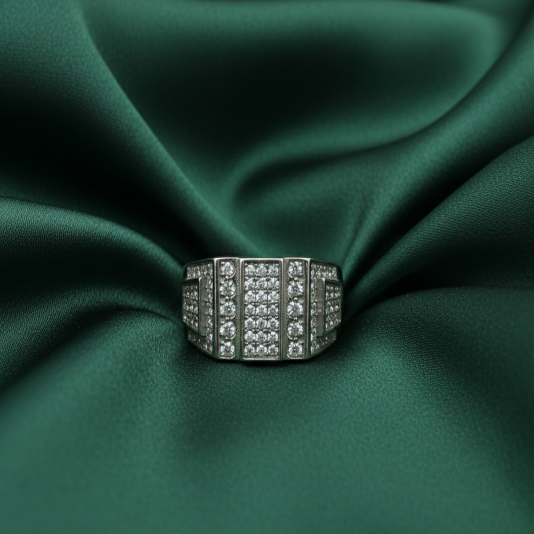 Zeus Verte 925 Sterling Silver Men's Ring