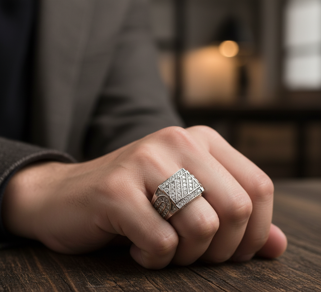 Apollo Octa 925 Sterling Silver Men's Ring