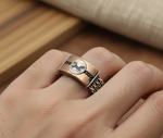 Load image into Gallery viewer, Hand Made Black Horse 925 Sterling Silver Men&#39;s Ring
