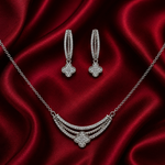 Load image into Gallery viewer, Premium 925 Silver Necklace &amp; Earrings Set for Women