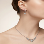Load image into Gallery viewer, Premium 925 Silver Necklace &amp; Earrings Set for Women