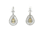 Load image into Gallery viewer, 925 Sterling Silver Yellow Pendant Necklace with Earring Set Studded With Cubic Zircons
