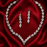 Premium 925 Silver Necklace & Earrings Set for Women