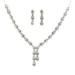 Load image into Gallery viewer, 925 Sterling Silver Necklace with Earring Set Studded With Cubic Zircons
