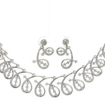 Load image into Gallery viewer, Elegant 925 Sterling Silver Necklace &amp; Earring Set with Sparkling Cubic Zirconia