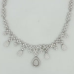 Load image into Gallery viewer, Pear Shape 925 Sterling Silver Necklace &amp; Earrings Set with Sparkling Cubic Zirconia Stones
