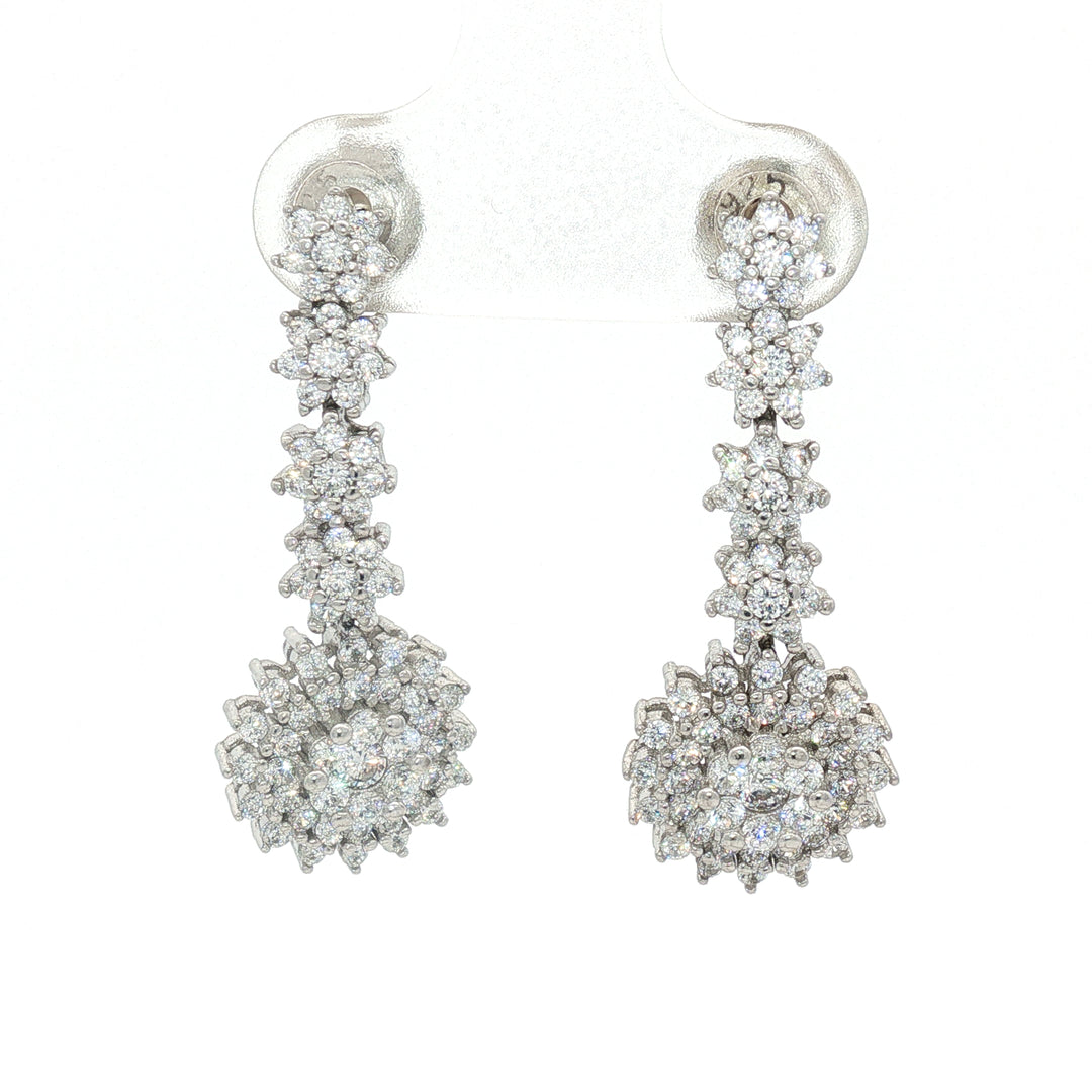 Premium 925 Silver Necklace & Earrings Set for Women