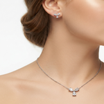Load image into Gallery viewer, Premium 925 Silver Necklace &amp; Earrings Set for Women