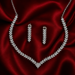 Load image into Gallery viewer, Premium 925 Silver Necklace &amp; Earrings Set for Women