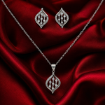 Load image into Gallery viewer, Premium 925 Silver Necklace &amp; Earrings Set for Women