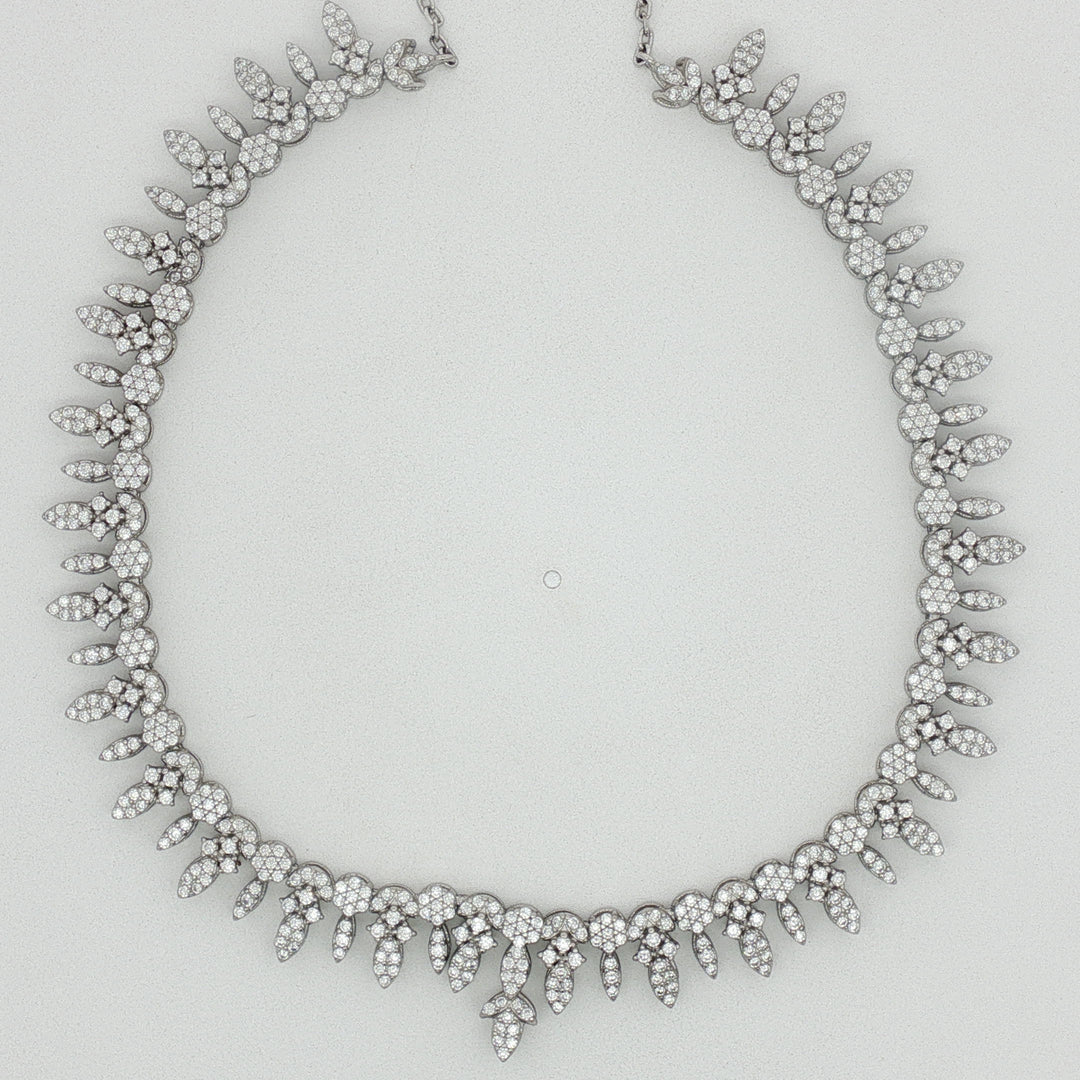 Premium 925 Silver Necklace & Earrings Set for Women