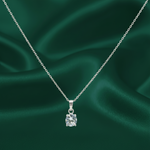 Load image into Gallery viewer, 925 Sterling Silver Stud Diamond Pendant Necklace with Adjustable Length