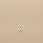 Load image into Gallery viewer, 925 Sterling Silver Stud Diamond Pendant Necklace with Adjustable Length