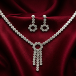 Load image into Gallery viewer, Elegant 925 Sterling Silver Necklace &amp; Earring Set