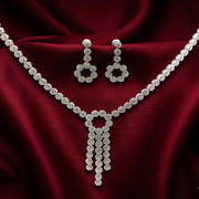 Elegant 925 Sterling Silver Necklace & Earring Set