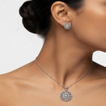 Load image into Gallery viewer, Premium 925 Silver Necklace &amp; Earrings Set for Women