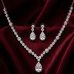 Load image into Gallery viewer, Elegant 925 Sterling Silver Necklace &amp; Earring Set
