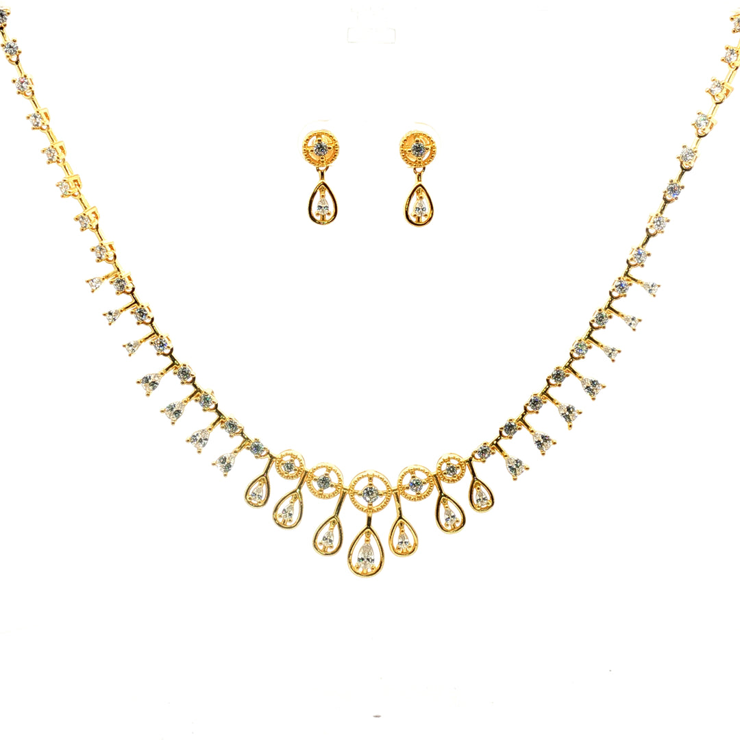 Premium 925 Silver Necklace & Earrings Set for Women