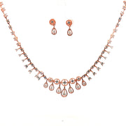 Premium 925 Silver Necklace & Earrings Set for Women