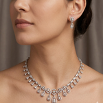 Load image into Gallery viewer, Premium 925 Silver Necklace &amp; Earrings Set for Women