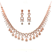 Premium 925 Silver Necklace & Earrings Set for Women