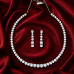 Load image into Gallery viewer, Premium 925 Silver Necklace &amp; Earrings Set for Women
