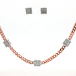 Load image into Gallery viewer, Emerald Shape Timeless 925 Silver Necklace &amp; Earrings Set for Women