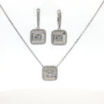 Load image into Gallery viewer, Emerald Shape Timeless 925 Silver Necklace &amp; Earrings Set for Women