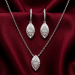 Load image into Gallery viewer, Marquise Shape Timeless 925 Silver Necklace &amp; Earrings Set for Women