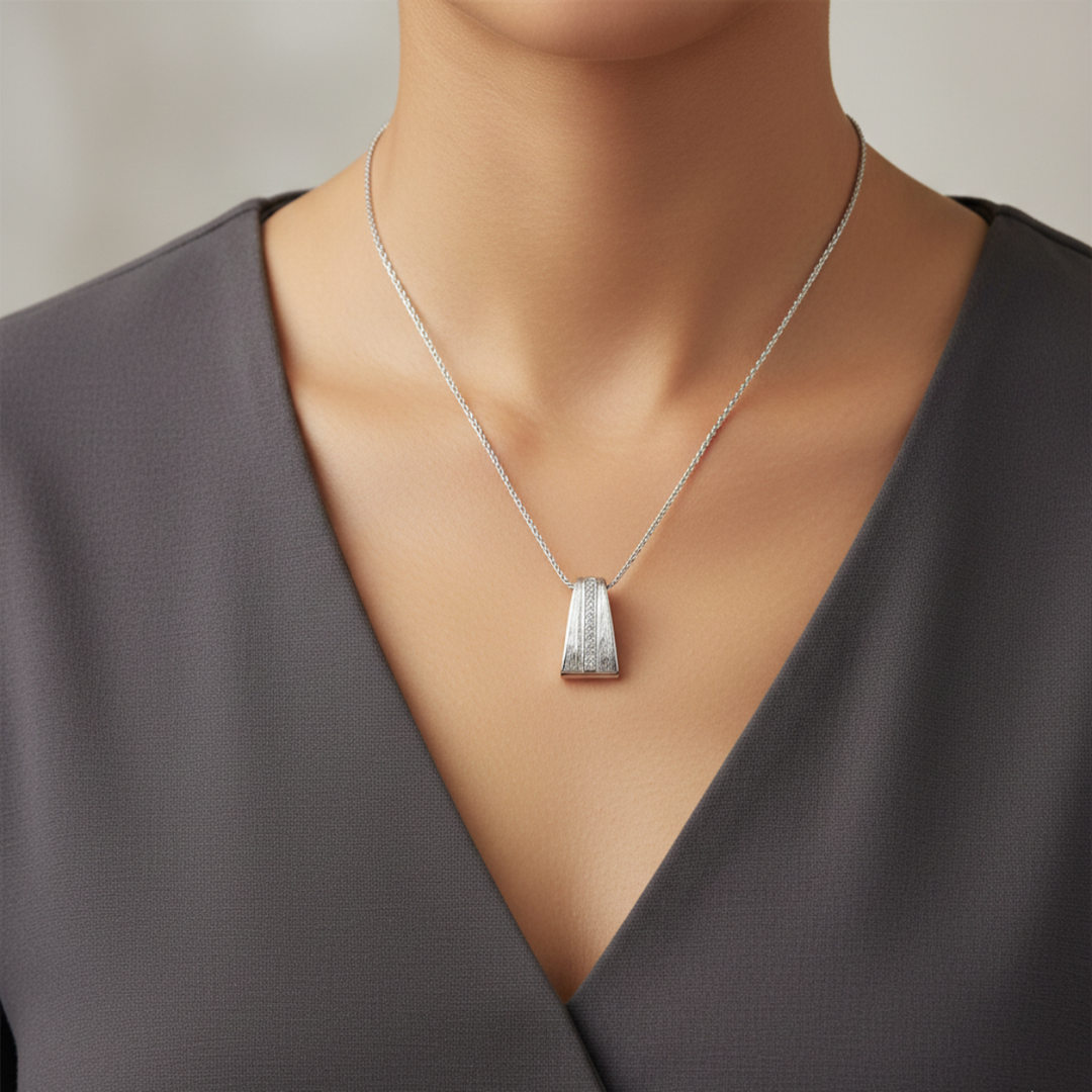 Mahogany 925 Sterling Silver Pendant with chain  (Chain length 18 inches)