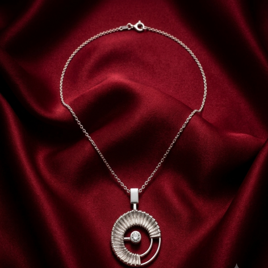 Premium Yuva 925 Sterling Silver Pendant with Silver Chain