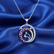 Kaleidoscope 925 Sterling Silver Pendant with chain  (Chain length 18 inches)