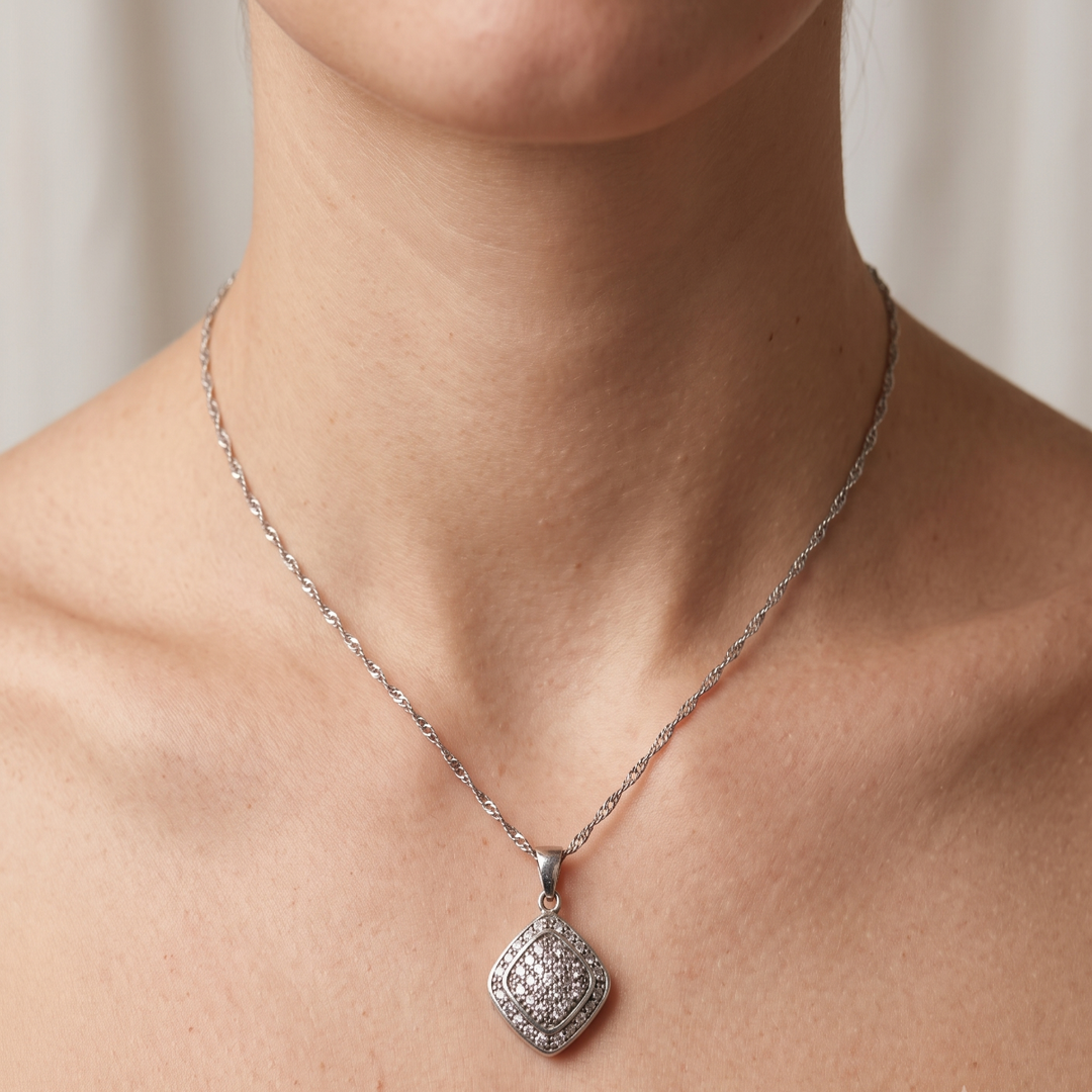 Yuva Mahogany Uni Sterling Silver Pendant with chain (Chain Length 18 inches)