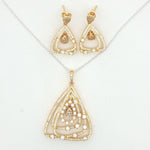 Load image into Gallery viewer, 925 Sterling Silver Necklace with Earring Set Studded With Cubic Zircons