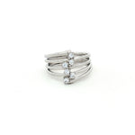 Load image into Gallery viewer, Elegant 925 Sterling Silver Multi-Band Ring with Crystal Accents