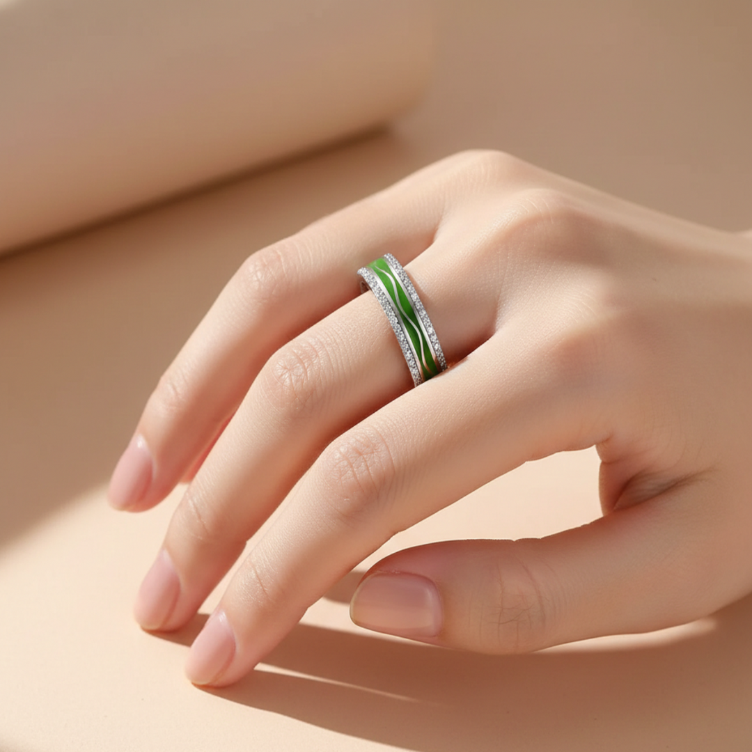 Eternal Enamel 925 Sterling Silver Ring